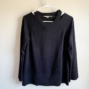 Loft Black Cutout Pullover Sweater NWT